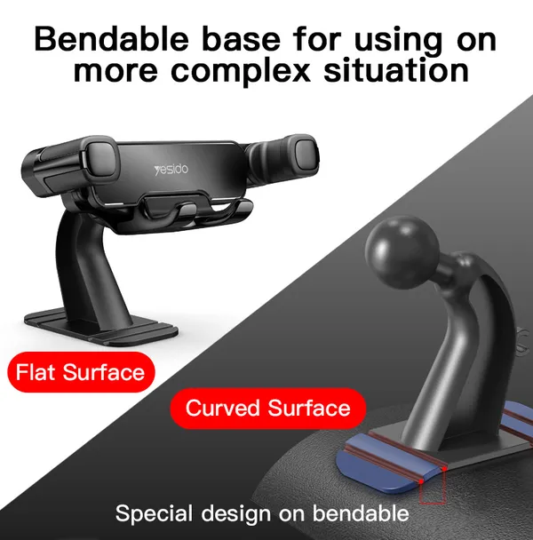 Yesido_C90_-_Black_Spring_Grip_360_Degree_Rotating_Dashboard_Phone_Mount