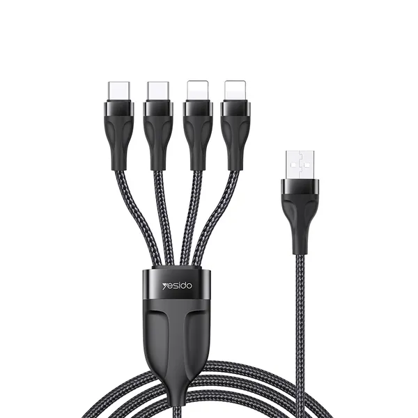 Yesido_CA111__Usb-A_TO_Lightning_&_Type_C_Multi-Device_Fast_Charging_Nylon_Braided_Cable