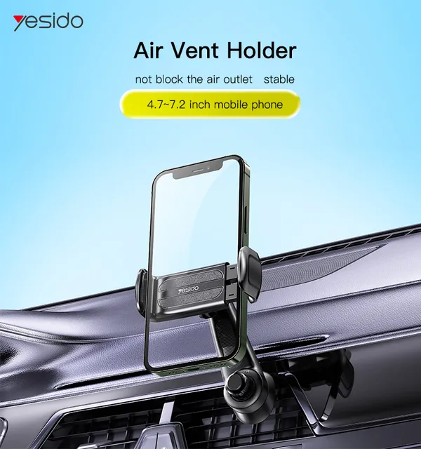 Yesido_C165_-__Double_Spring_Air_Vent_Clip_Car_Phone_Holder