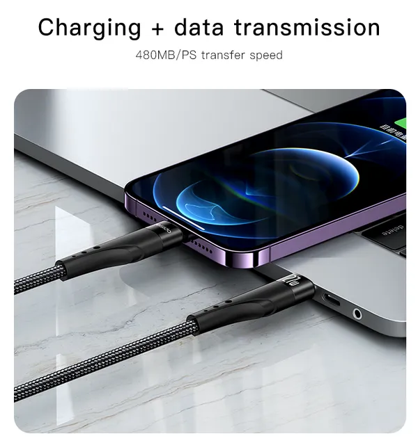 Yesido_CA115_Type-C_To_Lightning_27W_Nylon_Braided_Charging_Cable