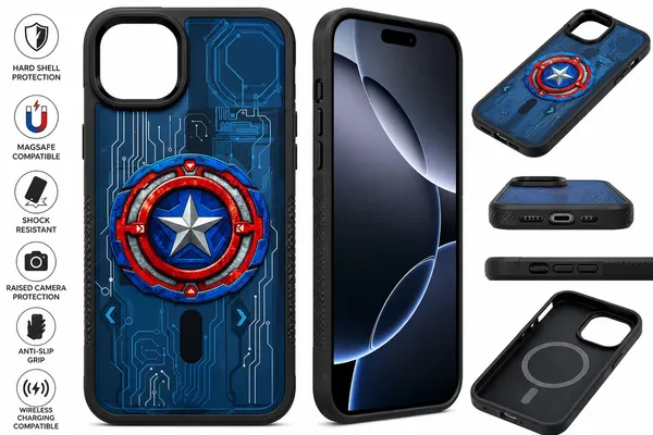 Shield_Style_Hard_Shell_Case_for_iPhone_15_Magnetic_Wireless_Charging_Compatible_Shockproof_Protective_Cover