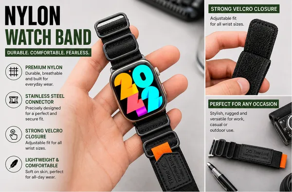 Black_Trail_Loop_Nylon_Watch_Strap_Compatible_with_Apple_Watch_Ultra_2_Ultra_Series_10_9_8_7_6_SE