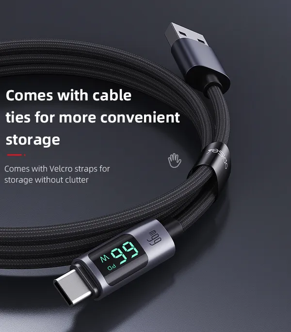 Yesido_CA122C_Usb_A-C_66W_Fast_Charging_Cable_With_Digital_Display