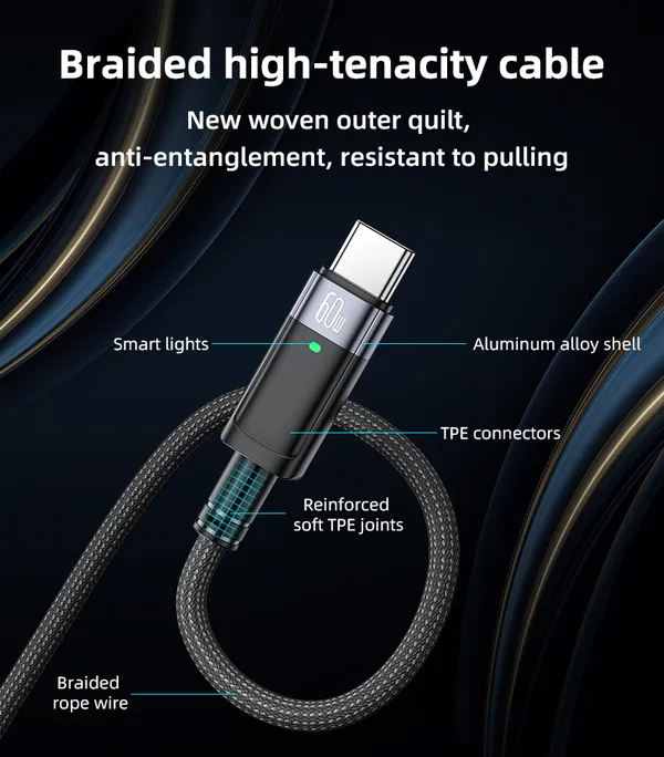 Yesido_CA160_USB_C_-_C_60W_Fast_Charging_Cable_Nylon_Braided