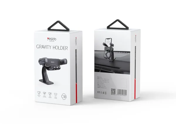 Yesido_C90_-_Black_Spring_Grip_360_Degree_Rotating_Dashboard_Phone_Mount