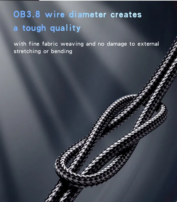 Yesido_CA121L_Usb-A_To_Lightning_Braided_Data_Cable_1M_Dark_Grey