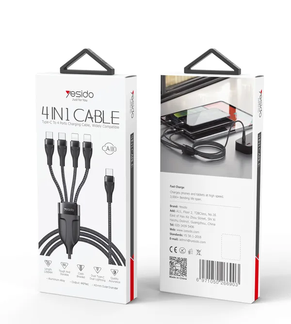 Yesido_CA110__Usb-C_TO_Lightning_&_Type_C_Multi-Device_Braided_Charging_Cable_1.2M
