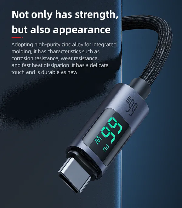 Yesido_CA122C_Usb_A-C_66W_Fast_Charging_Cable_With_Digital_Display