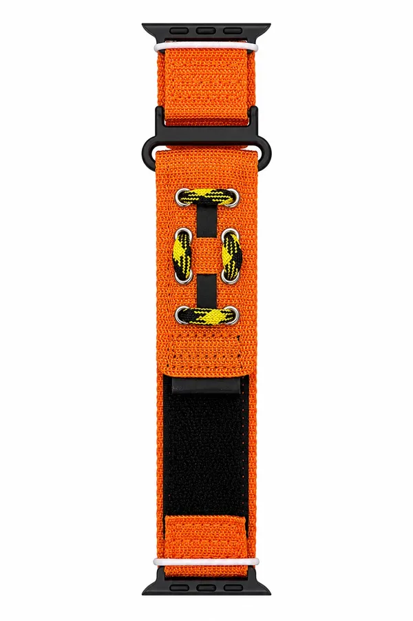 Tactical_Nylon_Loop_Watch_Strap_for_Apple_Watch_Ultra_and_Series_Orange_Black_Adjustable_Sports_Band