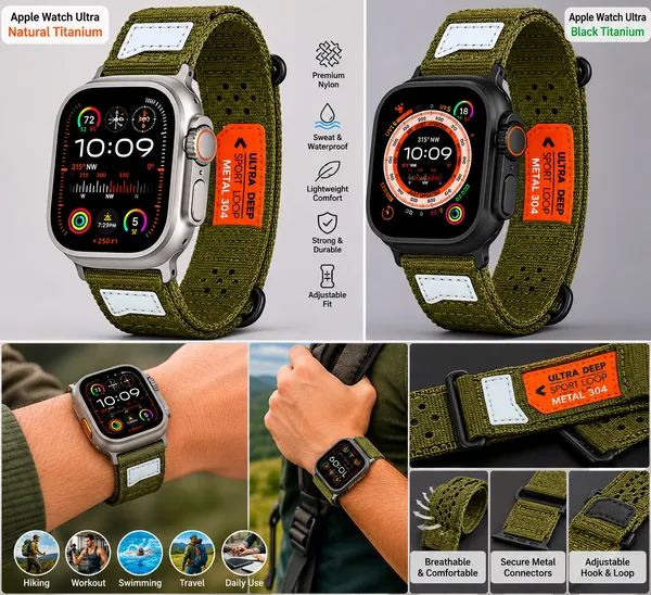 Ultra_Deep_Sport_Loop_Watch_Strap_for_Apple_Watch_Ultra_and_Series_Olive_Green_Orange_Nylon_Adventure_Band