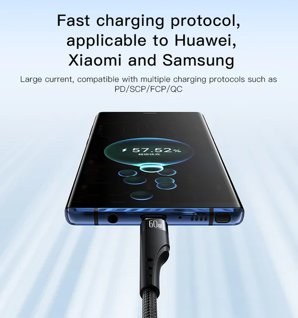 Yesido_CA116_USB_C-C_60W_Nylon_Braided_Fast_Charging_Cable_3M