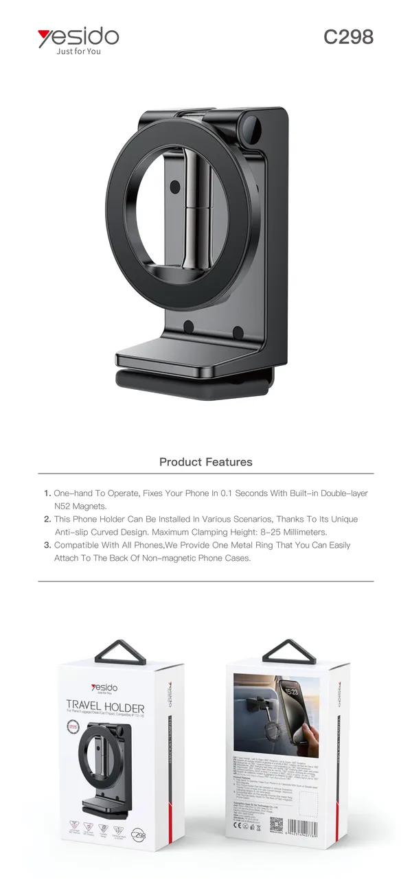 Yesido_C298_-_Abs_Zinc_Alloy_Spring_Clamp_Magnetic_Car_Phone_Mount