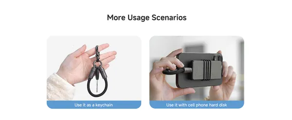 Hagibis_USB4_Portable_Keychain_Cable_Silver_40Gbps_100W_Fast_Charging_Type_C_Cable