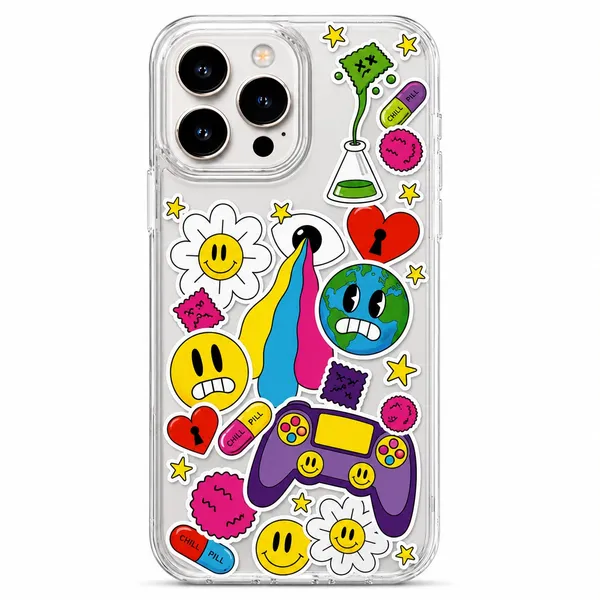 Colorful_Cartoon_Art_Transparent_Case_for_iPhone_16_Pro
