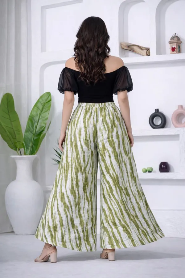 Green_Viscose_Lycra_Striped_High_Waist_Wide_Leg_Palazzo_Pants_For_Women