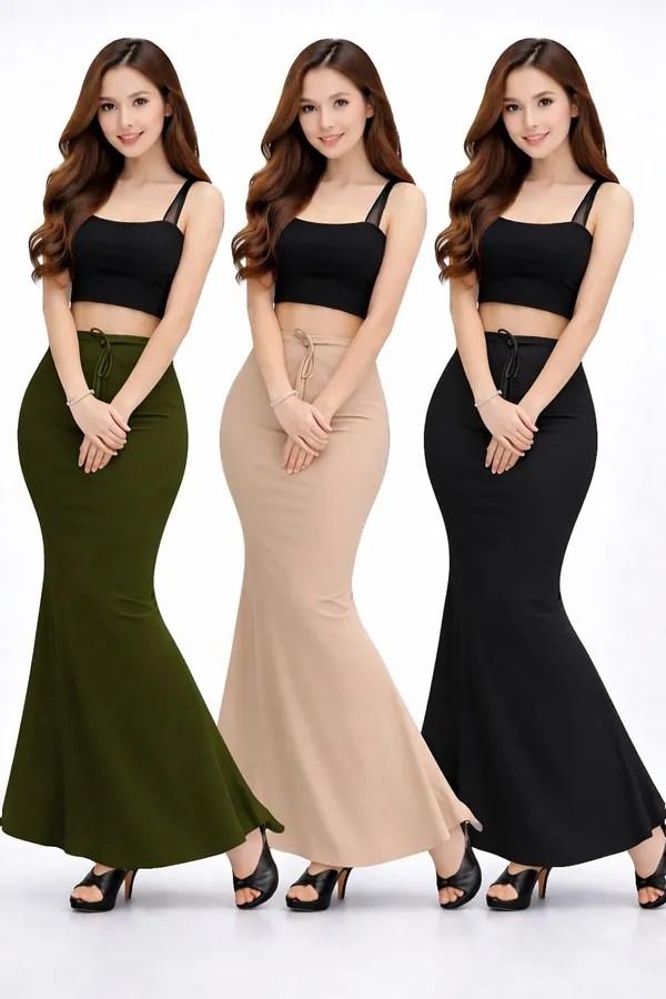 Multicolor_Cotton_Lycra_High_Waist_Mermaid_Flare_Maxi_Skirt_For_Women
