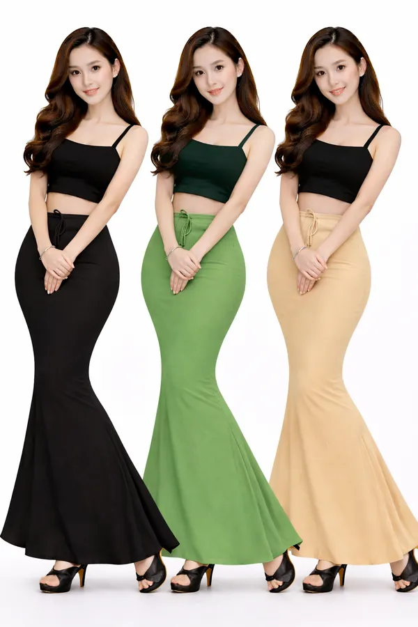 Multicolor_Cotton_Lycra_Mermaid_Bodycon_Maxi_Skirt_Pack_Of_3_For_Women