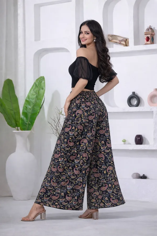 Black_Viscose_Lycra_Floral_Print_Wide_Leg_Palazzo_Pants_For_Women