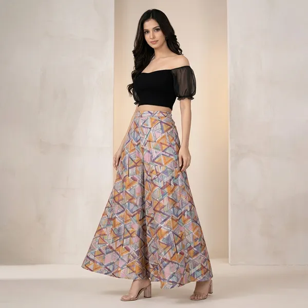 Multicolor_Viscose_Lycra_Off_Shoulder_Crop_Top_Printed_Maxi_Skirt_Set_For_Women