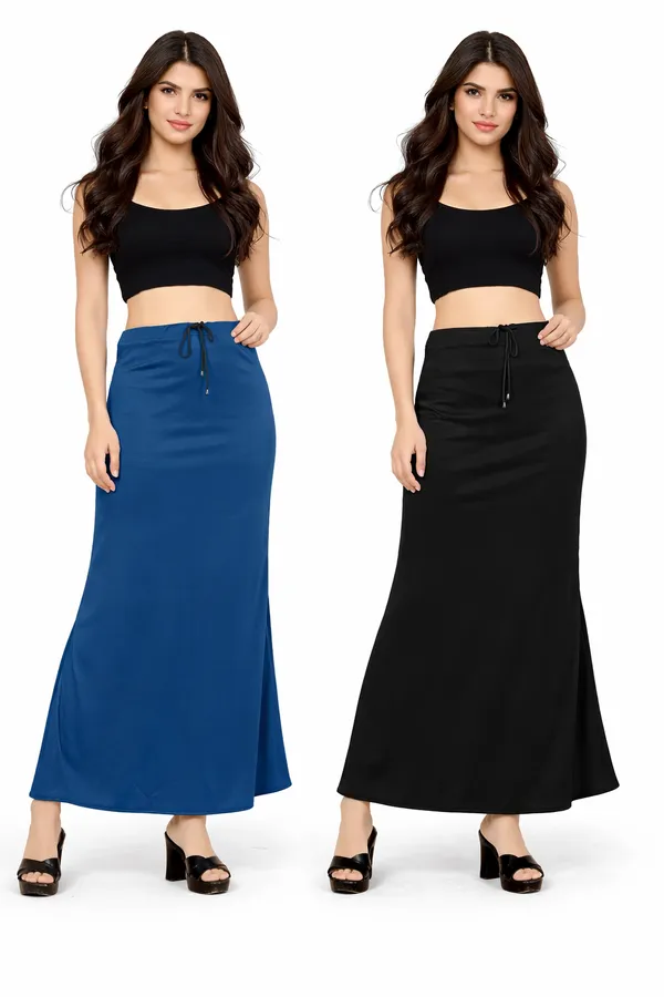 Multicolor_Cotton_Lycra_Drawstring_Maxi_Skirt_Pack_Of_2_For_Women