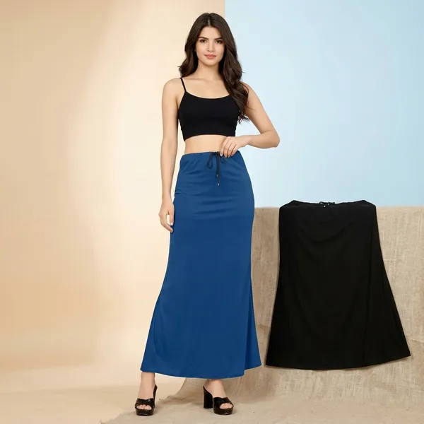 Multicolor_Cotton_Lycra_Drawstring_Maxi_Skirt_Pack_Of_2_For_Women