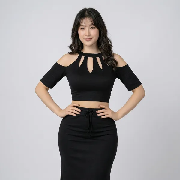 Black_Cotton_Lycra_Cold_Shoulder_Cutout_Crop_Top_For_Women