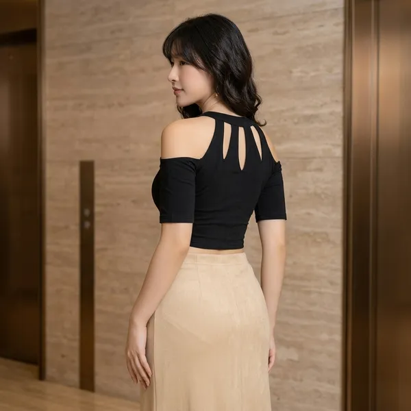 Black_Cotton_Lycra_Cold_Shoulder_Cutout_Crop_Top_For_Women