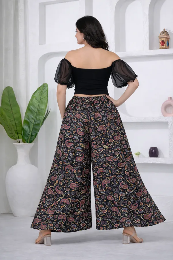 Black_Viscose_Lycra_Floral_Print_Wide_Leg_Palazzo_Pants_For_Women