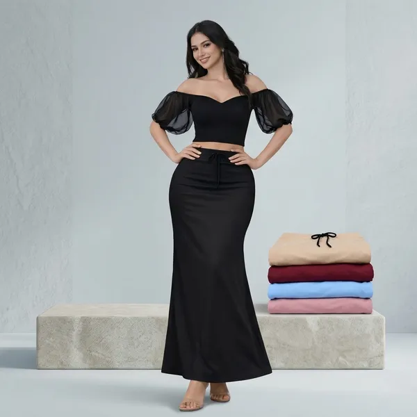 Multicolor_Cotton_Lycra_High_Waist_Drawstring_Maxi_Skirt_Pack_Of_5_For_Women