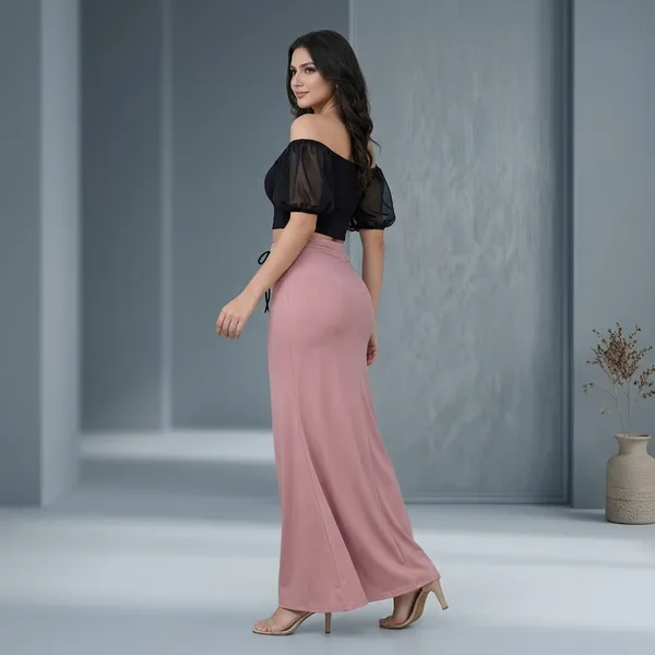 Multicolor_Cotton_Lycra_High_Waist_Drawstring_Maxi_Skirt_Pack_Of_5_For_Women