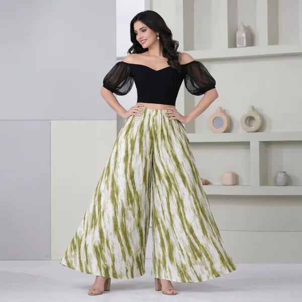Green_Viscose_Lycra_Striped_High_Waist_Wide_Leg_Palazzo_Pants_For_Women