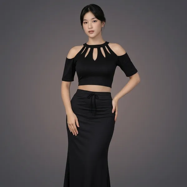 Multicolor_Cotton_Lycra_Cold_Shoulder_Cutout_Crop_Top_For_Women