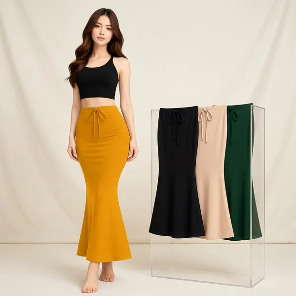 Multicolor_Cotton_Lycra_Crop_Top_Mermaid_Skirt_Combo_Pack_Of_4_For_Women