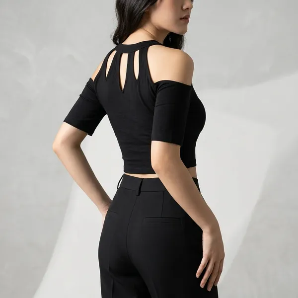 Black_Cotton_Lycra_Cold_Shoulder_Cutout_Crop_Top_For_Women
