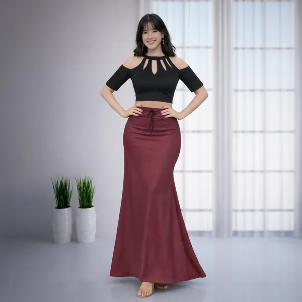 Multicolor_Cotton_Lycra_Cold_Shoulder_Crop_Top_Mermaid_Skirt_Set_Pack_Of_2_For_Women