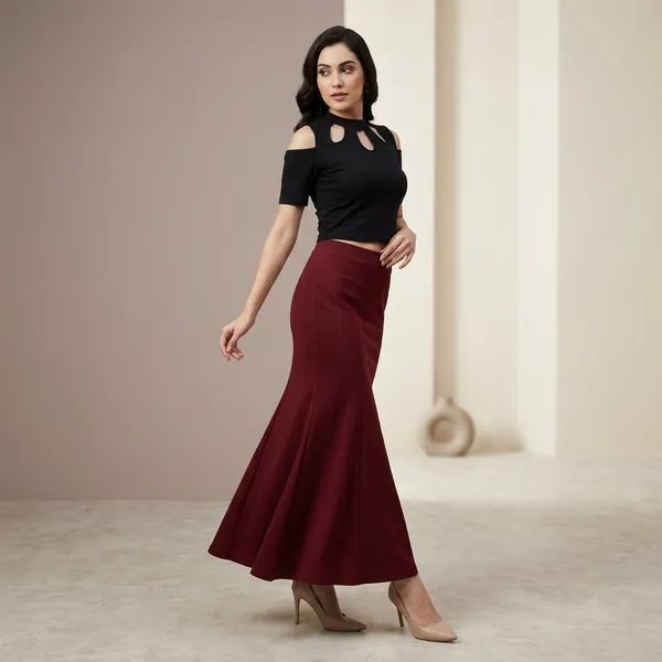 Multicolor_Cotton_Lycra_Cold_Shoulder_Crop_Top_Mermaid_Skirt_Set_Pack_Of_2_For_Women