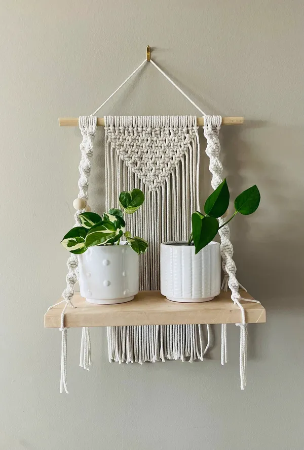 Bohemian_Macrame_Wooden_Shelf_Indoor_Plants_Hanger