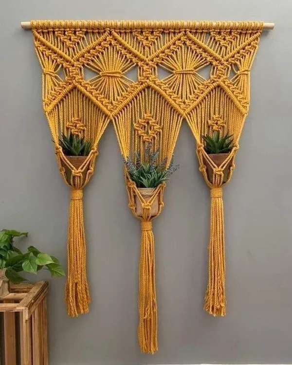 Mom's_Rope_Yellow_Macrame_Plant_Hanger_Set