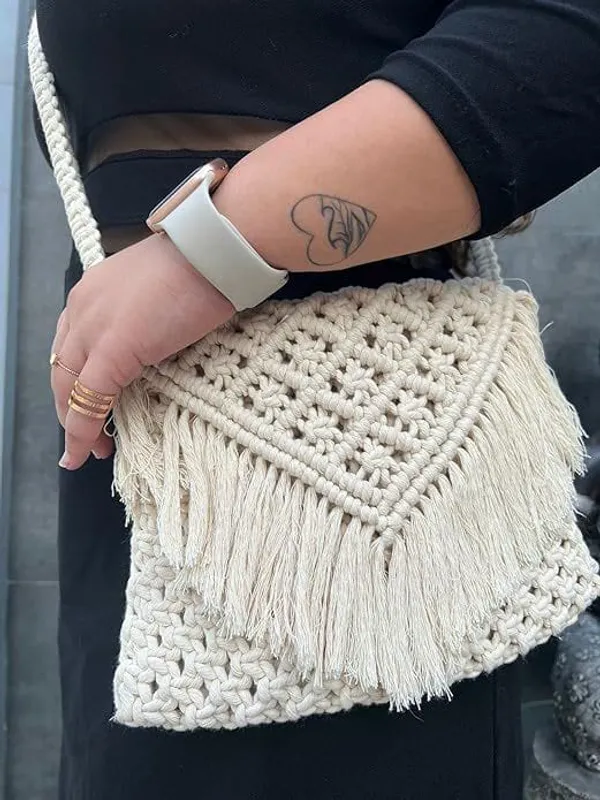 Macrame_Sling_Bag/_Purse_