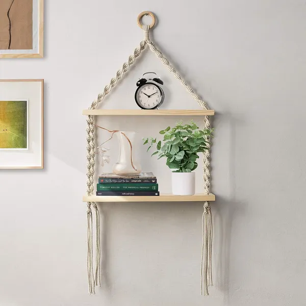 Premium_Macrame_Wall_Hanging_Shelf_Bohemian_Designs_Home_Decor_Pine_Wooden_Shelves