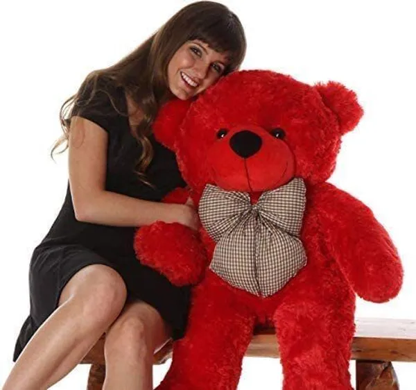 Best4U_Toys_3_Feet_Red_Premium_Soft_Teddy_Bear_–_Perfectly_Cuddly,_Huggable_&_Ideal_Gift!_-_90_Cm_(Red)