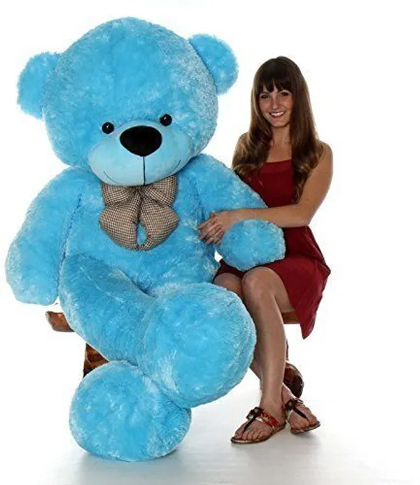 Best4U_Toys_Teddy_Bear_4_Feet_Blue_Soft_Toy_For_Girls_Valentine_Gift_120Cm_-_120_Cm_(Blue)