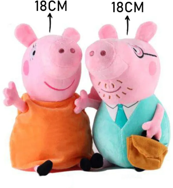 Best4U_Toys_Peppa_Pig_4_Pcs_Soft_Toy_Set_Peppa,_George,_Mummy_&_Daddy_Pig_Cute_Plush_For_Kid_-_18_Cm_(Multicolor)
