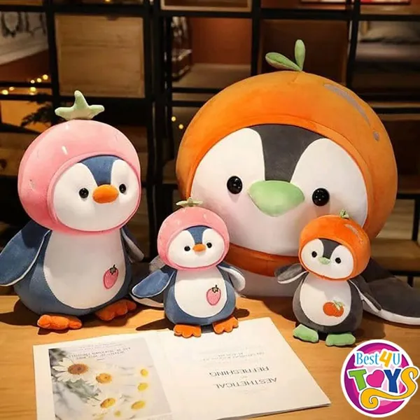 Best4U_Toys_Fruit_Penguin_Soft_Toy_25Cm_–_Colorful_Plush_Stuffed_Animal_For_Kids_Orange_-_25_Cm_(Orange)