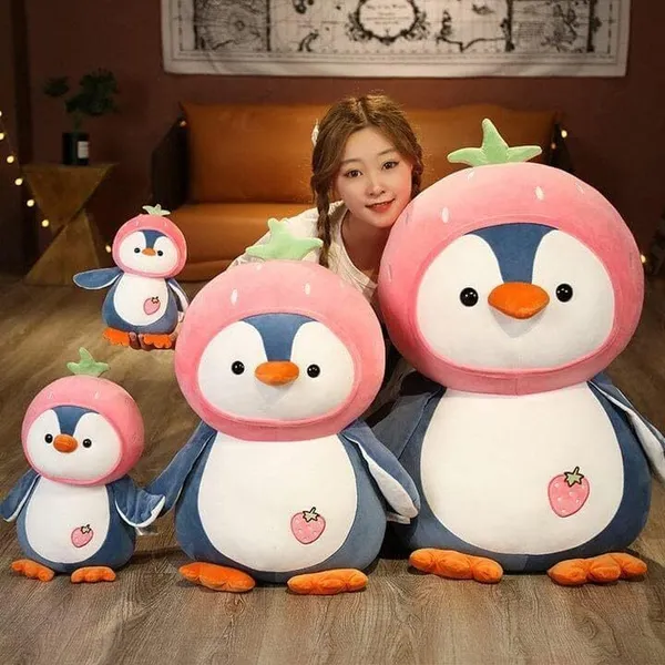 Best4U_Toys_Fruit_Penguin_Soft_Toy_25Cm_–_Colorful_Plush_Stuffed_Animal_For_Kids_Pink_-_25_Cm_(Pink)