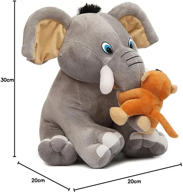 Best4U_Toys_Elephant_Soft_Toy_–_30_Cm_(Kids,_Home_Décor_&_Gifting)_-_30_Cm_(Grey)