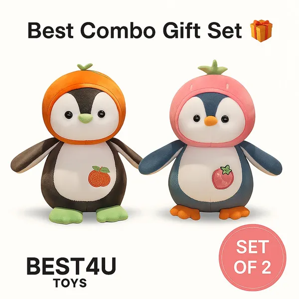 Best4U_Toys_Combo_Fruit_Penguin_Soft_Toy_(Pink-Orange,_25Cm)_–_Cute_Plush_Gift_For_Kids_-_25_Cm_(Multicolor)