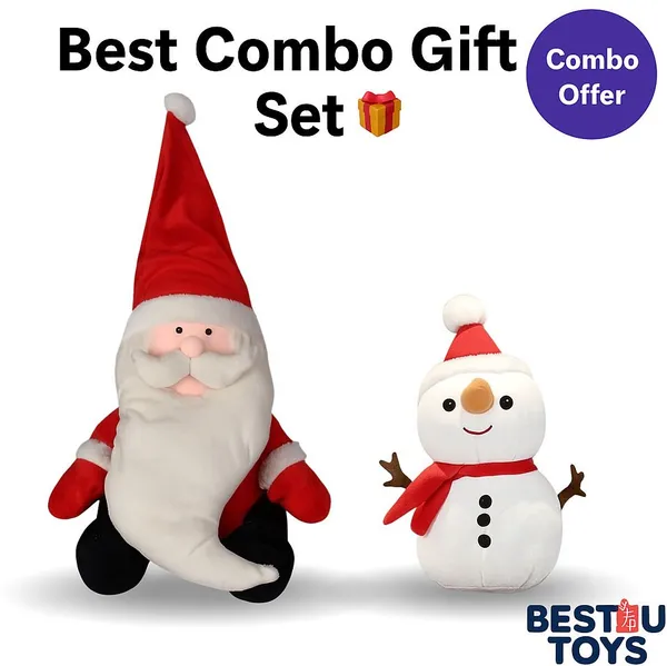 Best4U_Toys_Santa_&_Snowman_Combo_–_Soft_Toy_Gift_Set_For_Christmas_(2_Pcs)_-_50_Cm_(Multicolor)
