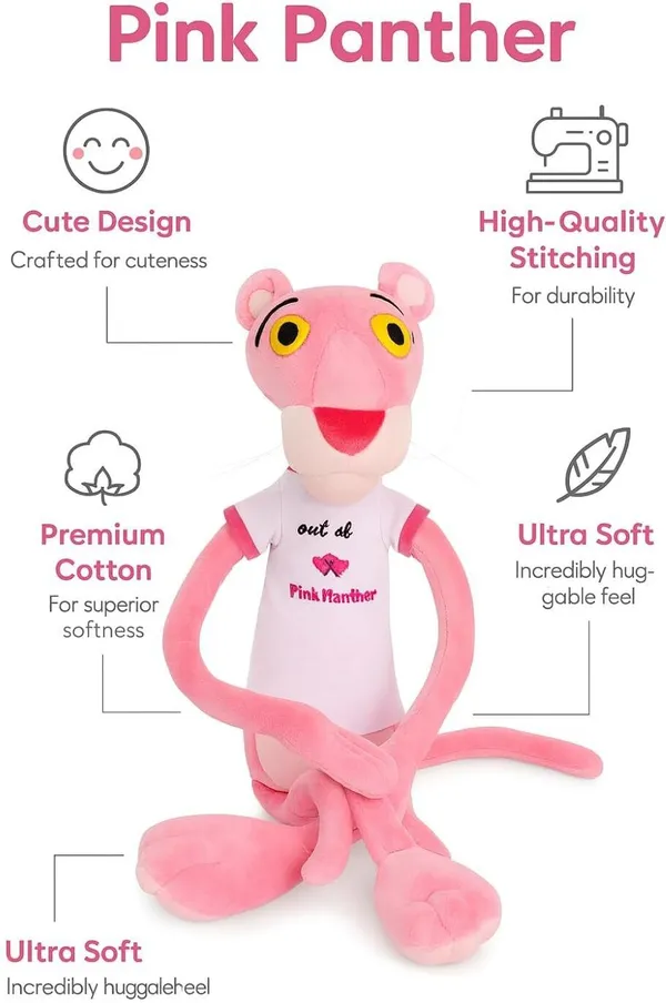 Best4U_Toys_Pink_Panther_Soft_Toy_30_Cm_Cute_Plush_Teddy_Bear_For_Kids_Girls_Gift_-_11.8_Inch_(Pink)