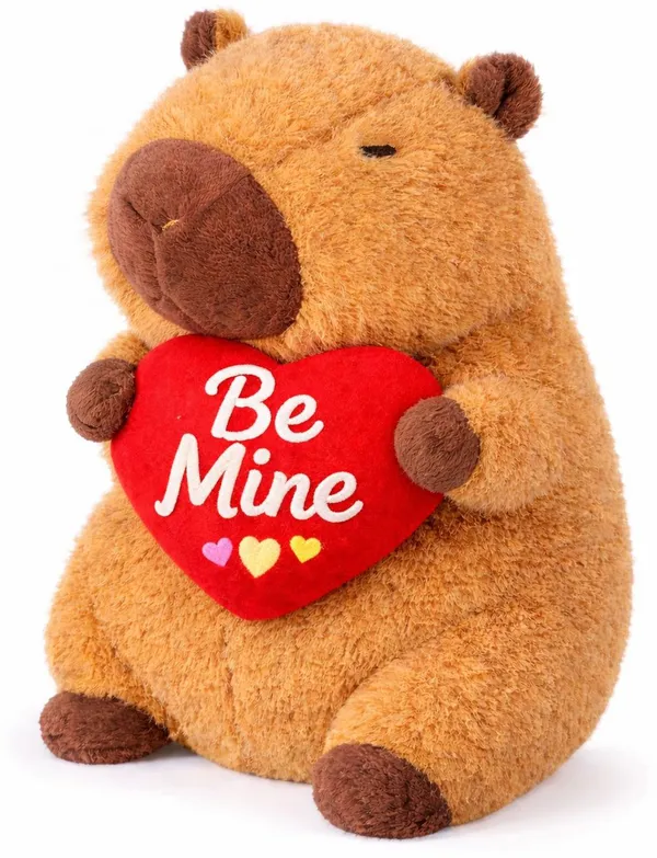 Best4U_Toys_Capybara_Soft_Toy_Holding_Heart_"Be_Mine"_Plush_Toy_For_Girlfriend/Boyfriend_-_10_Inch_((Be_Mine))